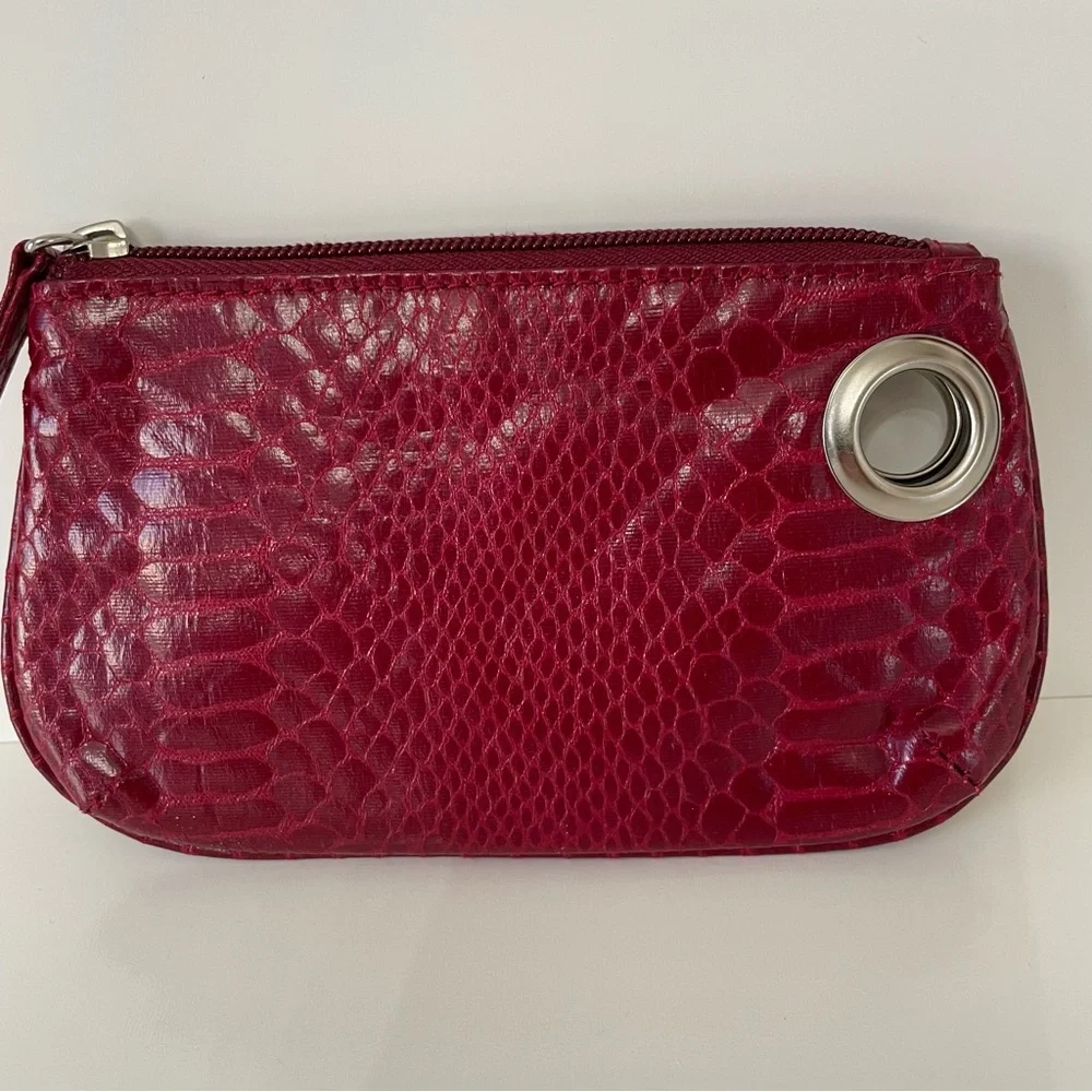 Red Mini Clutch Coin Purse Wallet Snake Mobwife Evening Formal Dark Academia